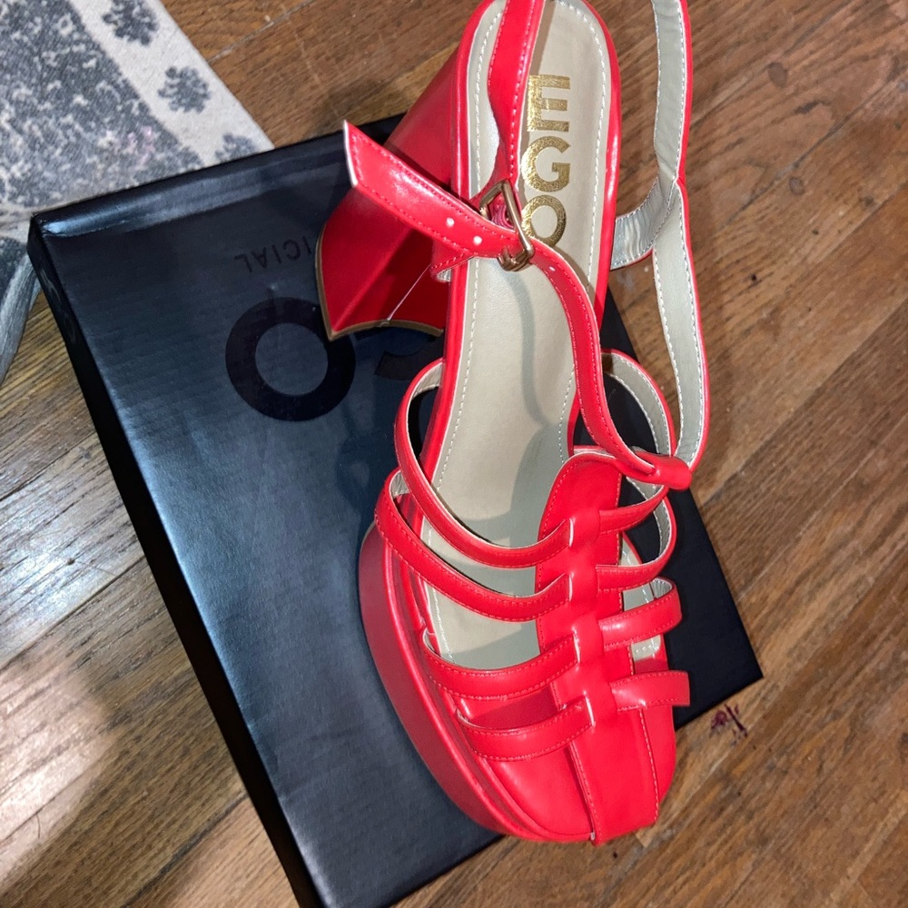 Red Platform Heels